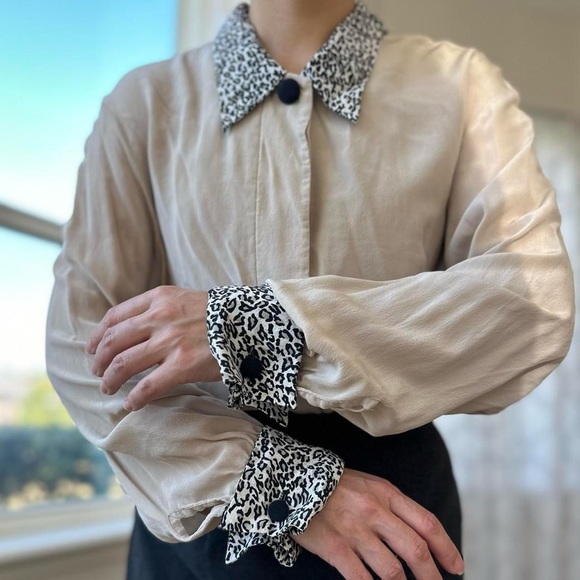 Leopard silk blouse - Picture 5 of 5